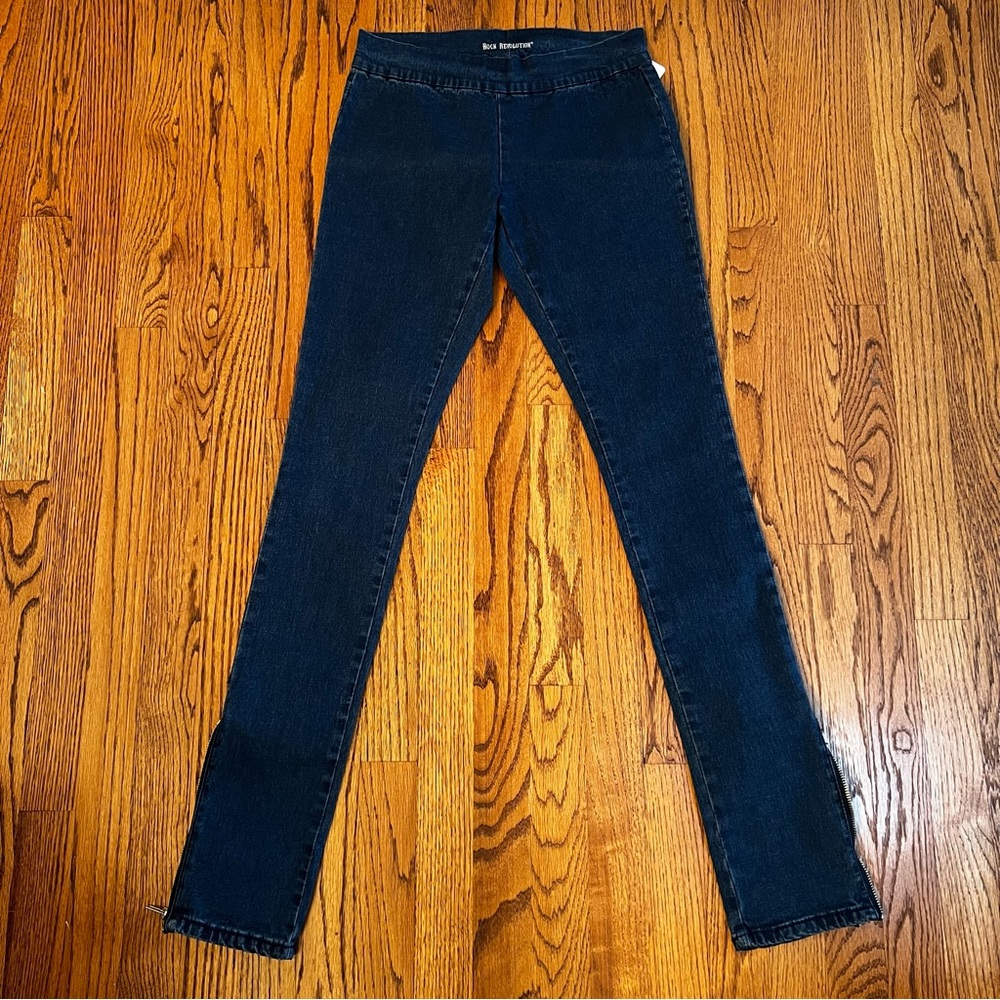 ROCK REVOLUTION • Deep Indigo Low Rise Skinny Stretch Jeans